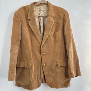 Vtg Blazer Mens 44 R Corduroy Chore Utility Blazer Preppy USA Elbow Patches